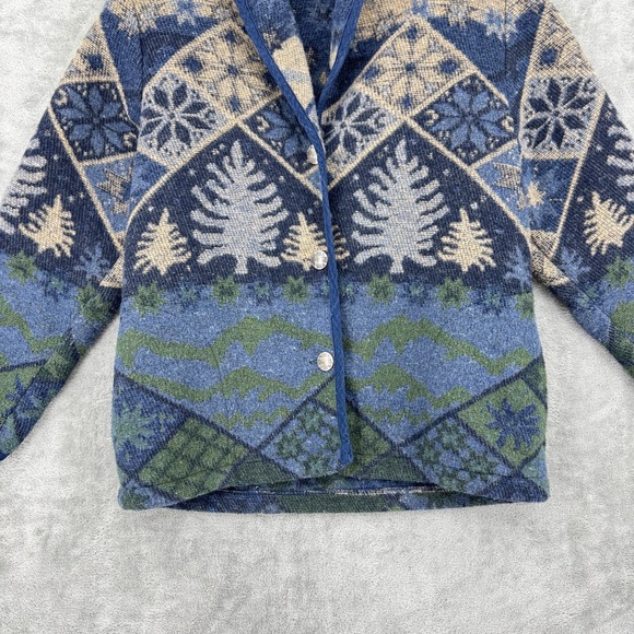 Vintage Ivy Jacket Womens Medium Western Cabin Fair Isle Cozy Aztec Southwestern - Picture 4 of 10